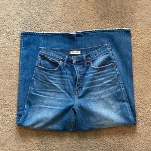 Madewell Wide-Leg Crop Jeans in Finney Wash